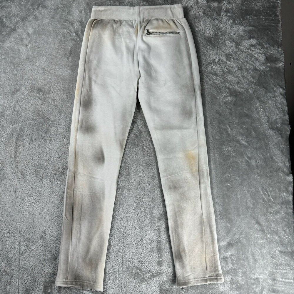 Rockstar Original Sweat Suit Mens S White Hoodie Pants Cross Spray Paint Retro - Picture 9 of 16